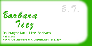 barbara titz business card